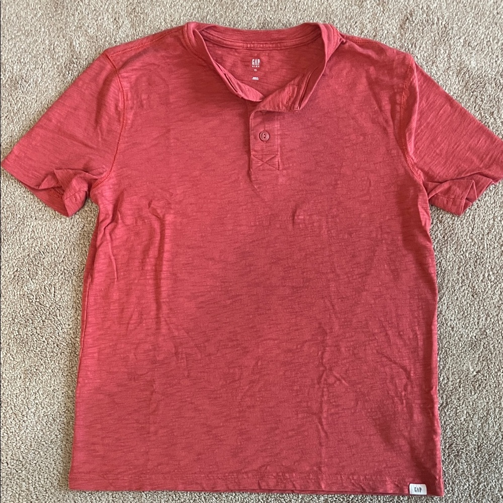 GAP Kids' Red and Orange Henley Tees - Picture 4 of 4
